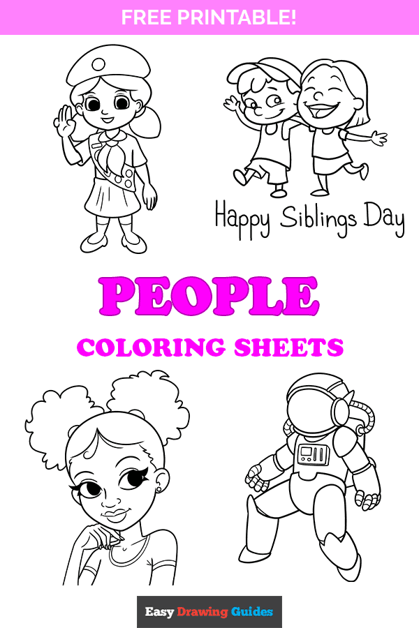 Free printable people coloring pages for kids