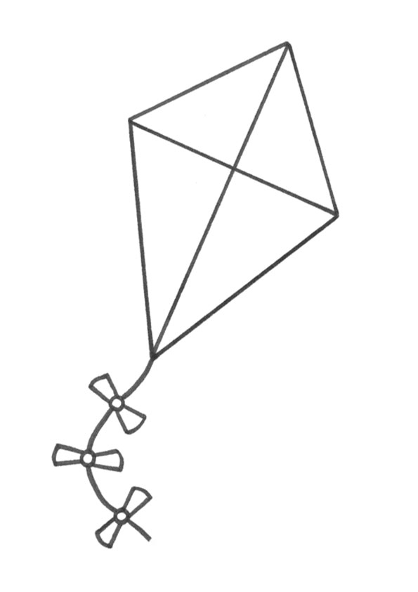 Coloring pages printable kite coloring page pdf