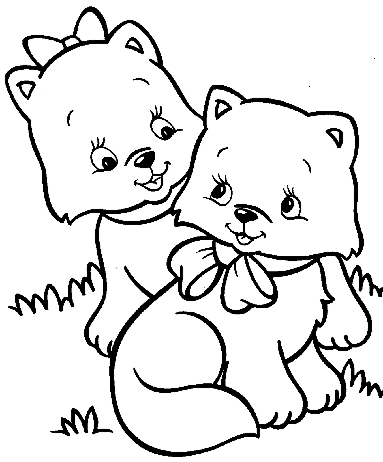 Kitten coloring pages