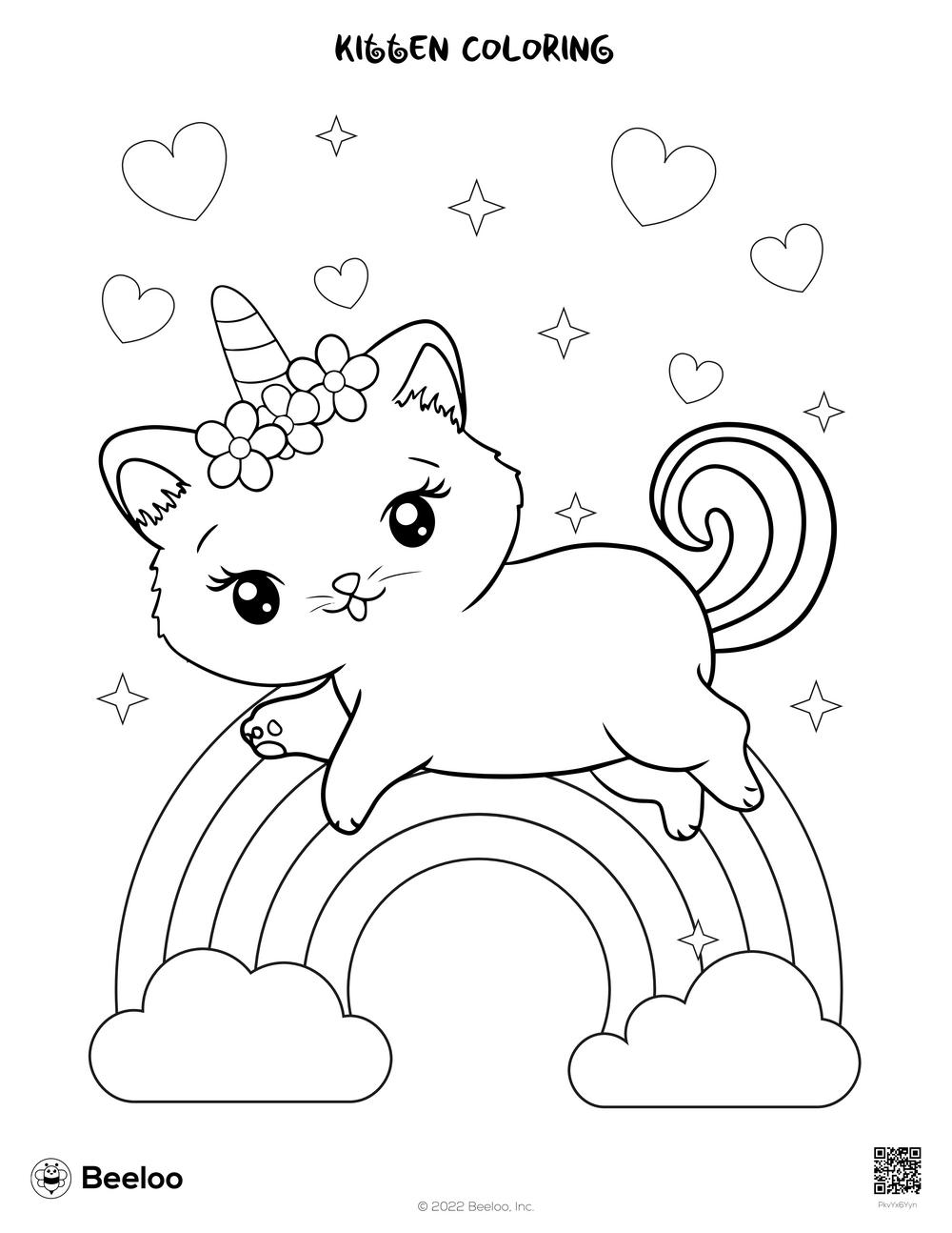 Kitten coloring â printable crafts and activities for kids