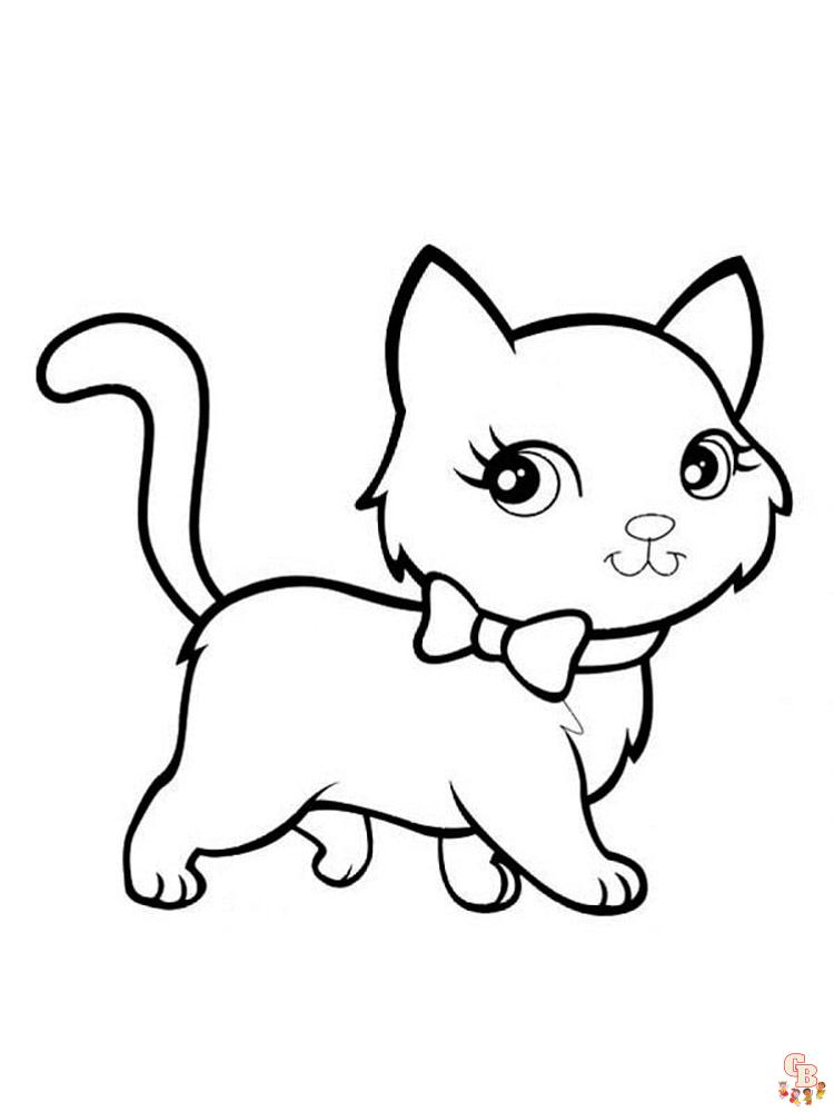 Cute kittens coloring pages free for kids