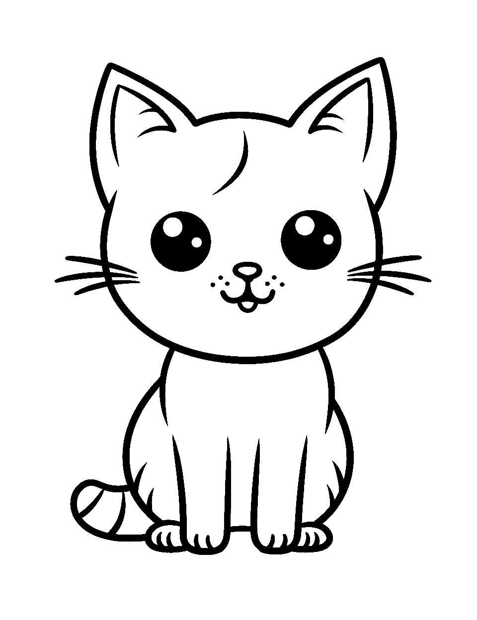 Kitten coloring pages free printable sheets