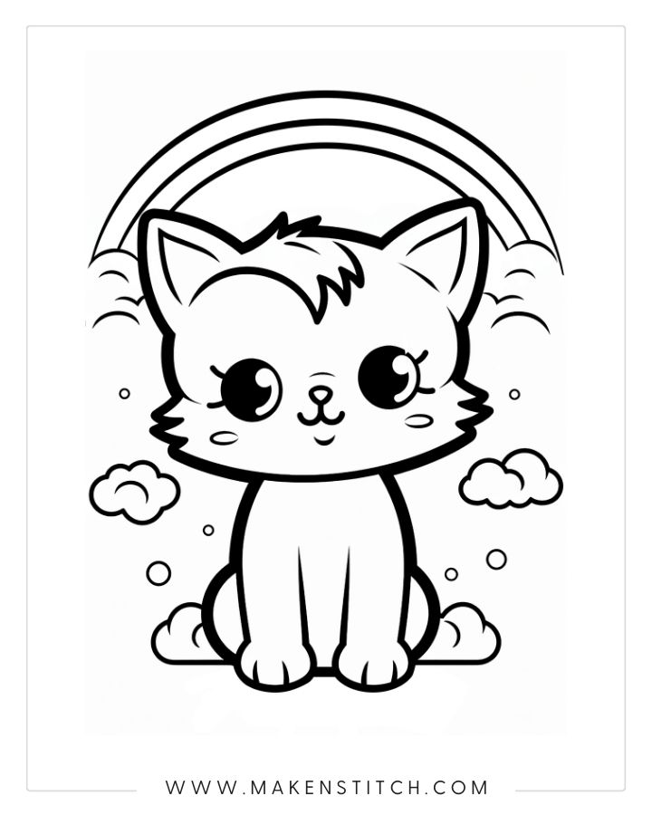 Free kittens coloring pages for kids and adults