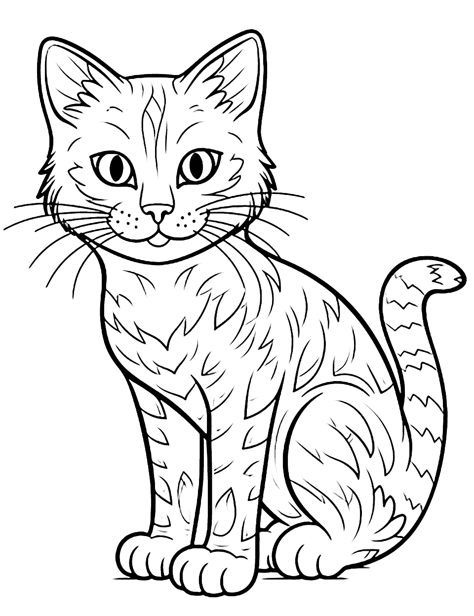 Cat coloring pages free printable sheets