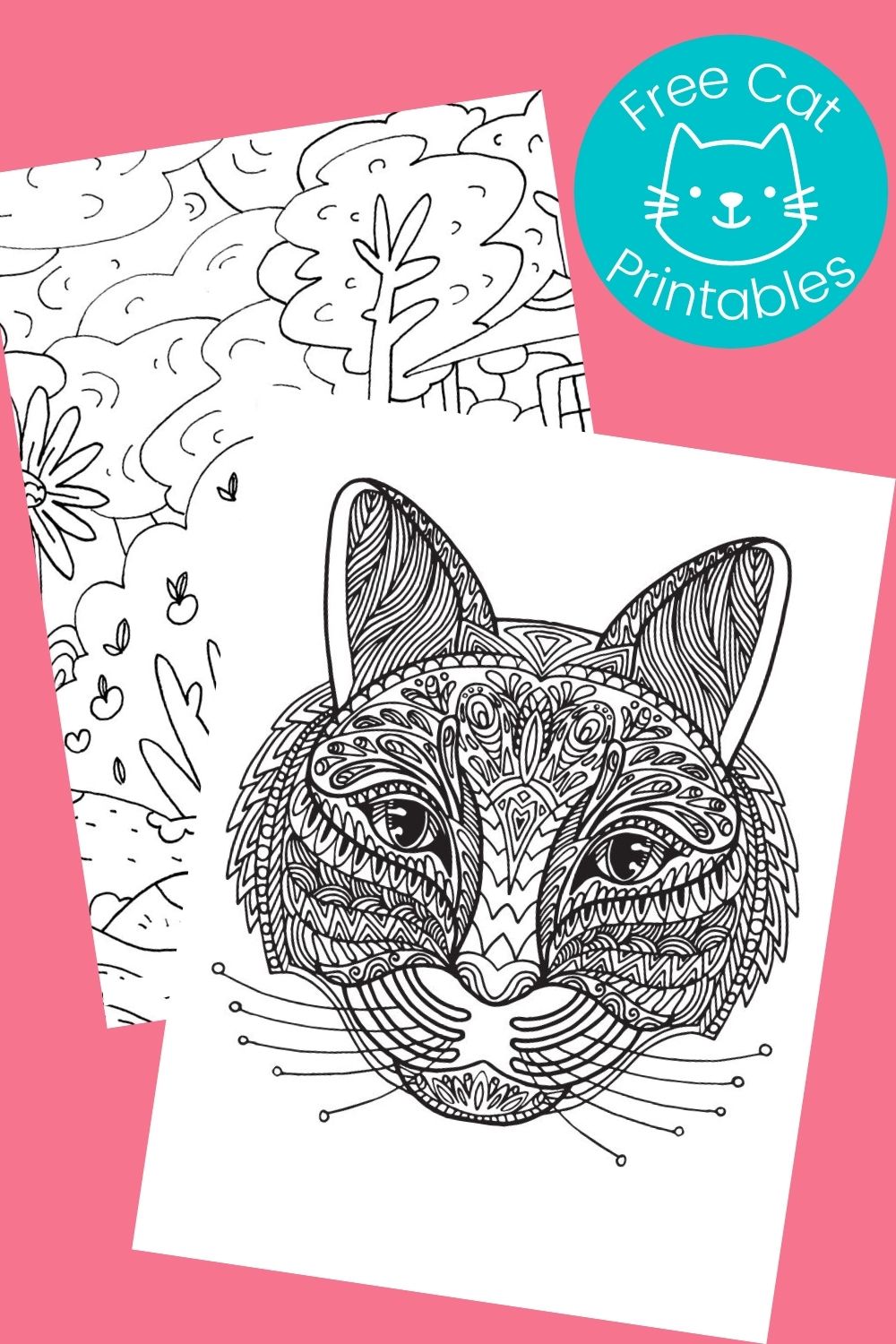 Free printable cat coloring pages