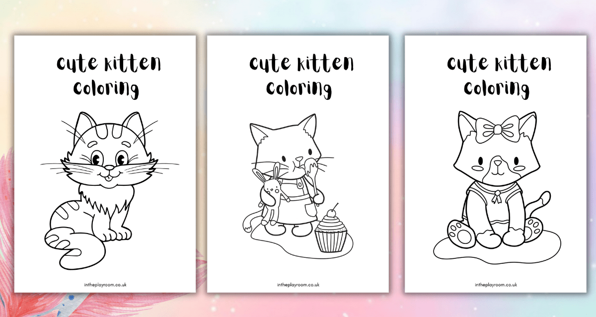 Cute kitty loring pages free printable