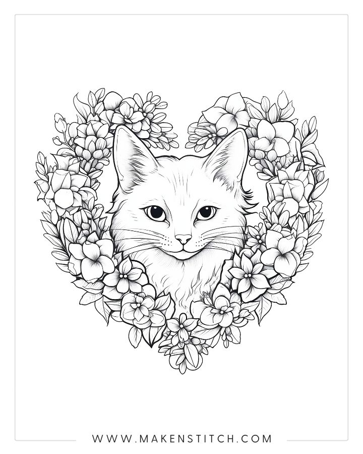 Free kittens coloring pages for kids and adults