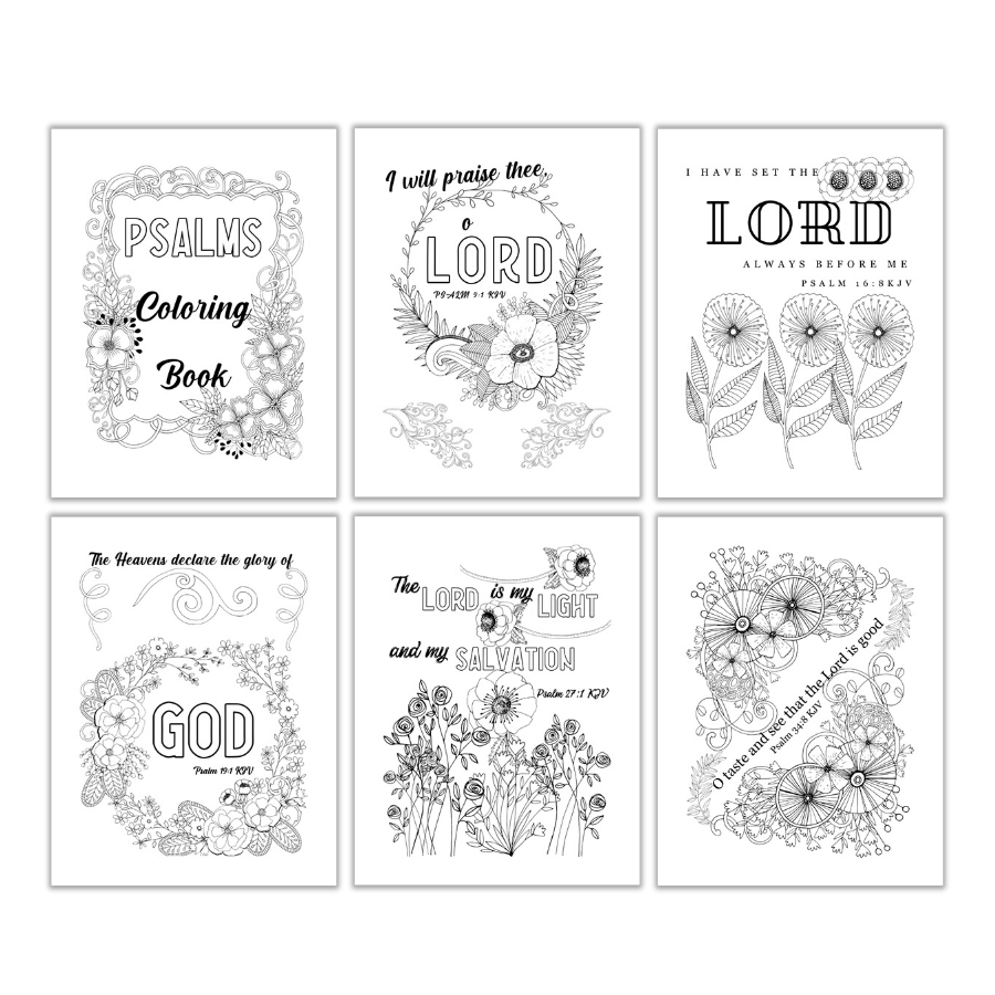 Psalms scripture coloring pages â