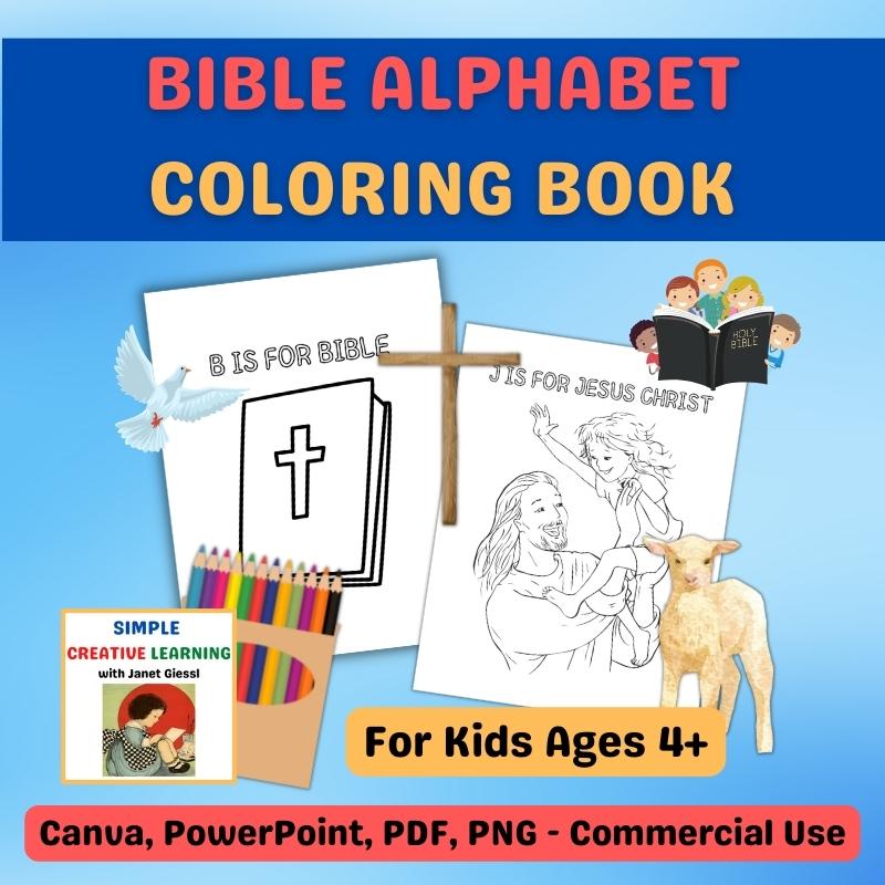 Bible alphabet coloring book