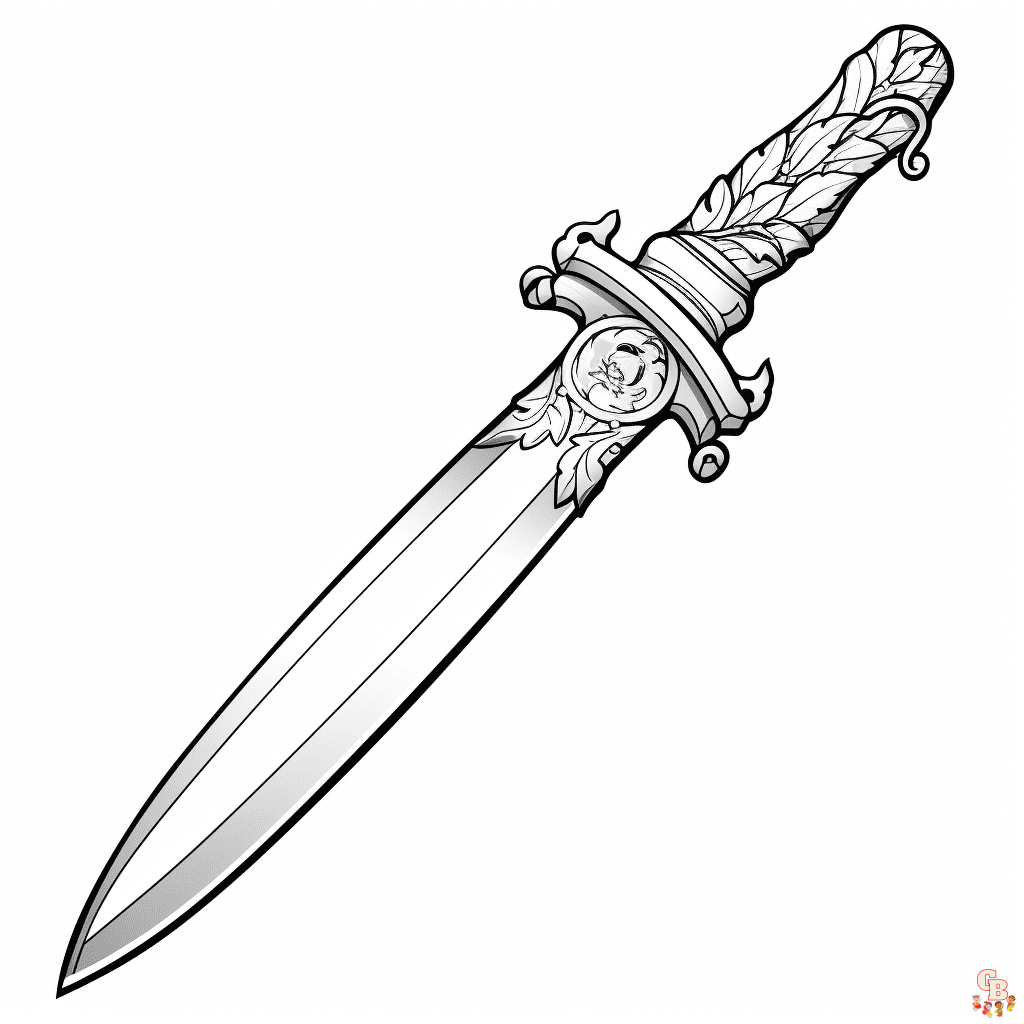 Printable knife coloring pages free for kids and adults