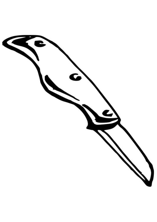 Coloring page knife