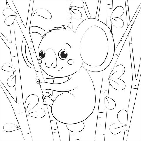 Koala coloring page free printable coloring pages