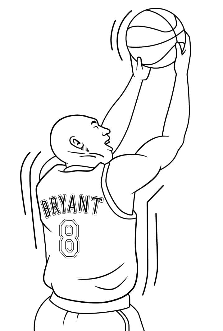 Kobe bryant coloring pages