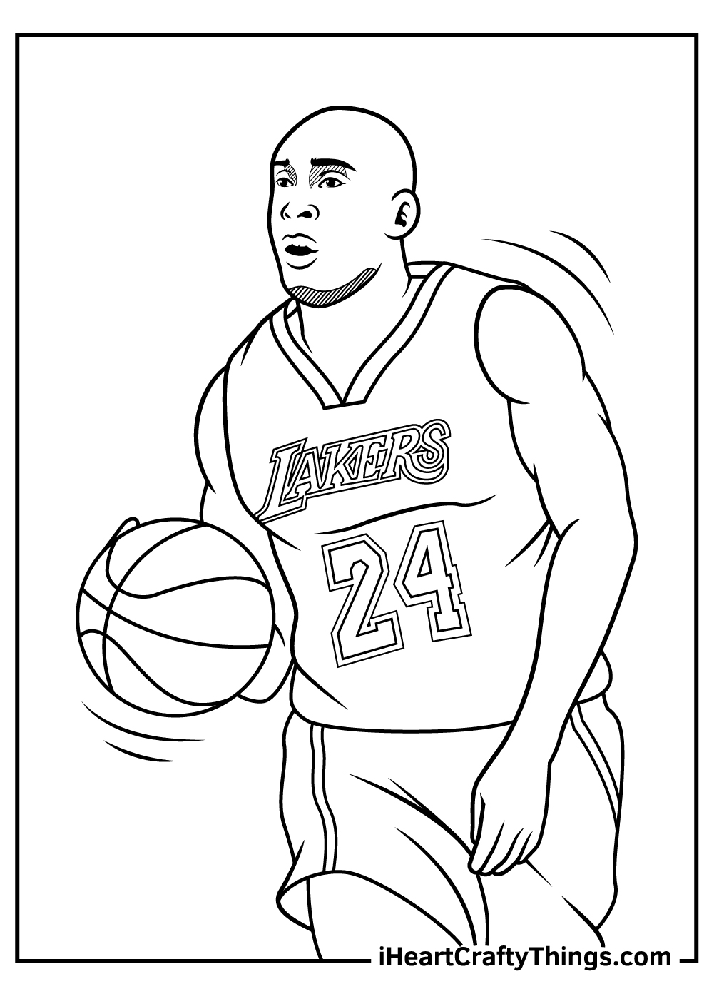 Kobe bryant coloring pages free printables