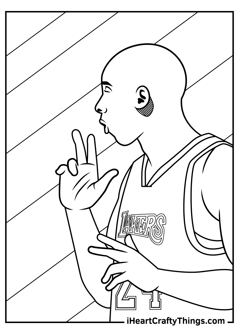 Kobe bryant coloring pages free printables