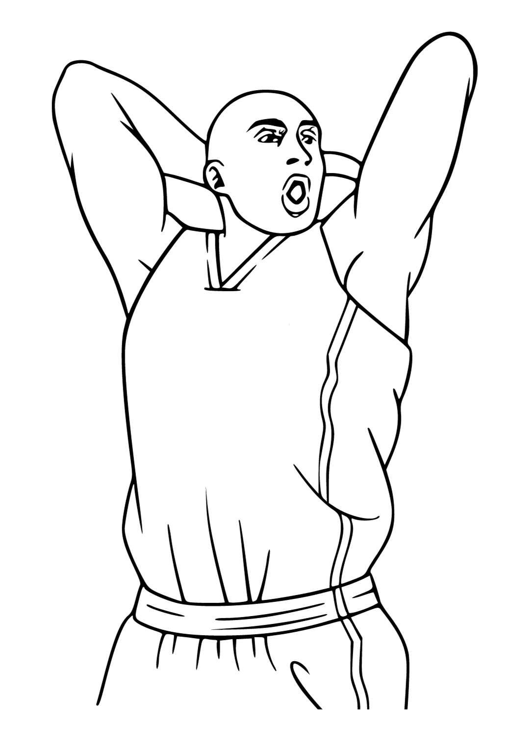 Free printable kobe bryant game coloring page for adults and kids