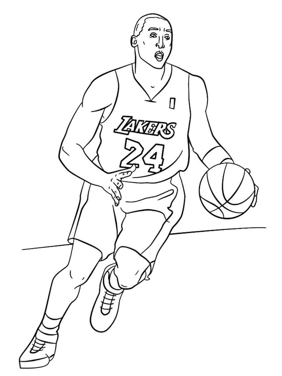 Kobe bryant coloring pages