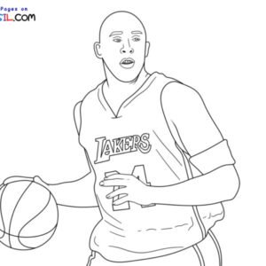 Kobe bryant coloring pages printable for free download