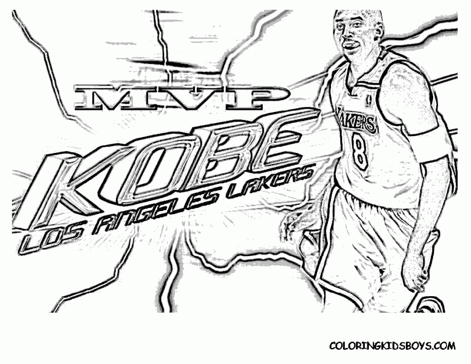 Kobe bryant coloring page