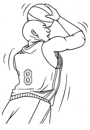 Free printable kobe bryant coloring pages sheets and pictures for adults and kids girls and boys