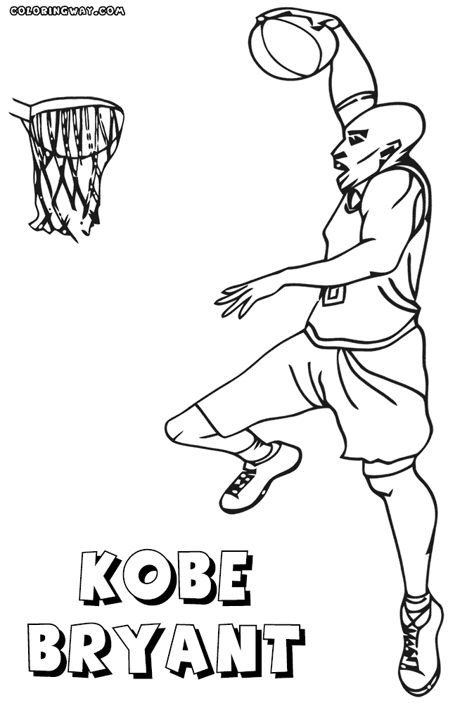 Kobe bryant coloring pages coloring pages to download and print