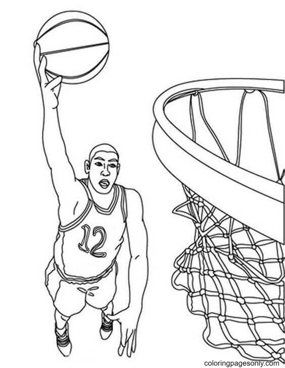 Kobe bryant coloring page