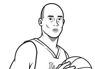 Kobe bryant coloring pages to print and print online