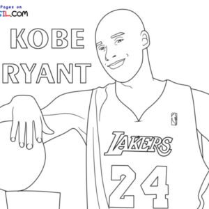 Kobe bryant coloring pages printable for free download