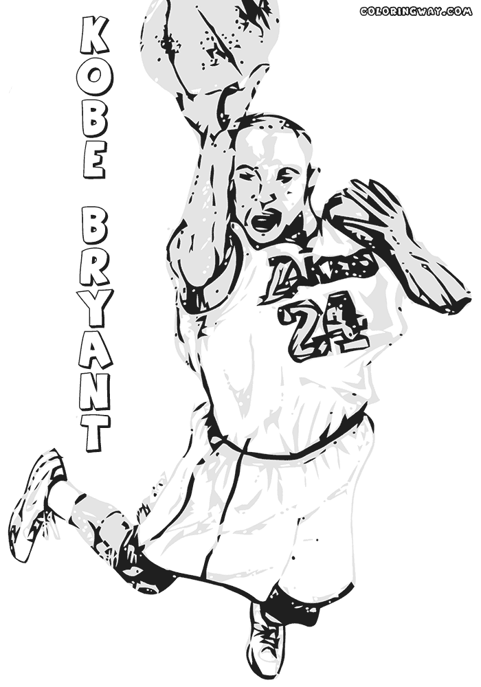 Kobe bryant coloring pages coloring pages to download and print