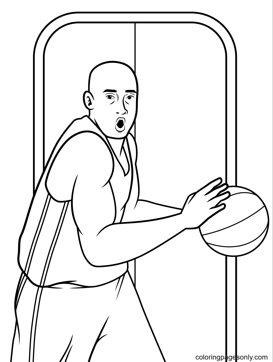 Kobe bryant coloring page