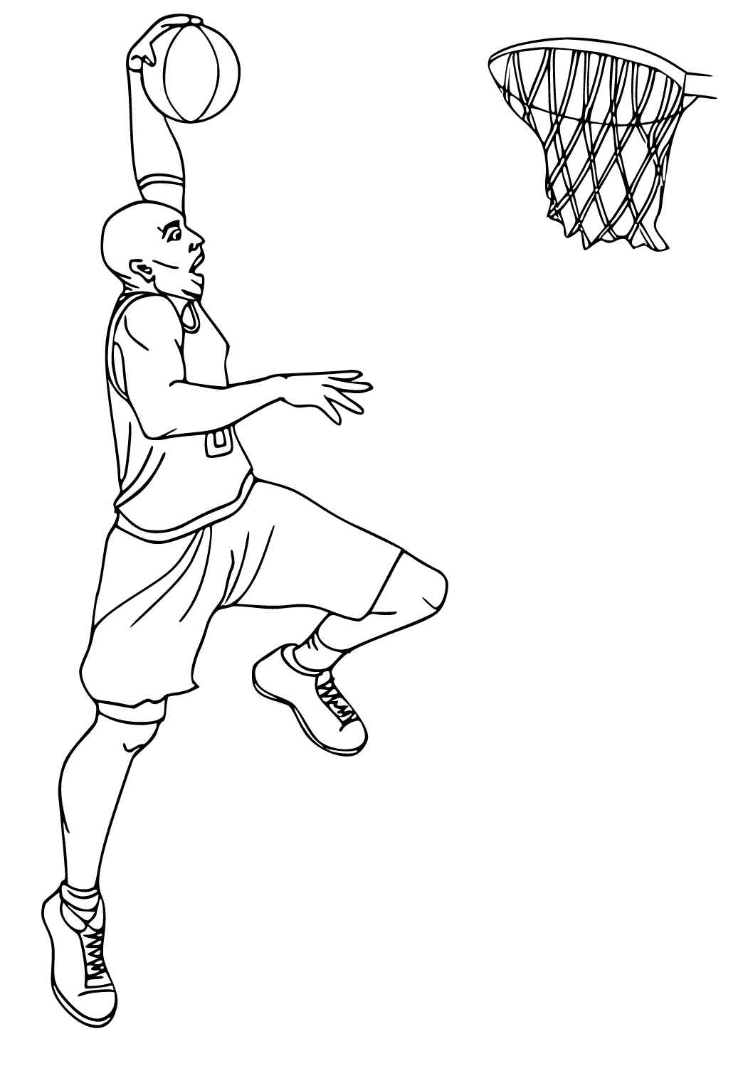 Free printable kobe bryant basket coloring page sheet and picture for adults and kids girls and boys