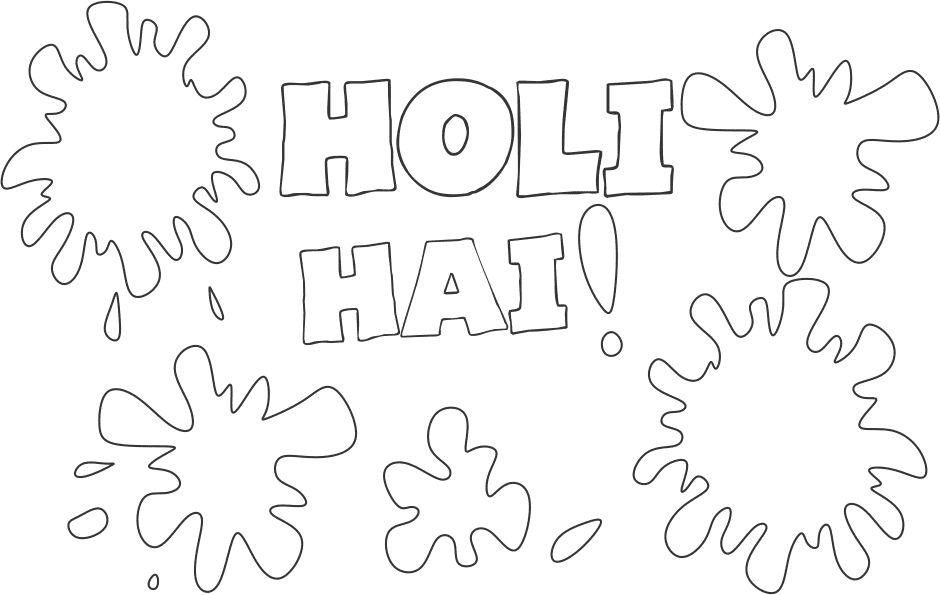 Holi coloring pages printable for free download