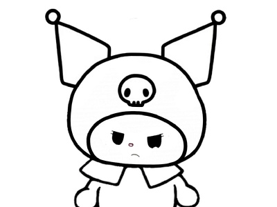 Images for angry kuromi coloring pages by free printable coloring pages for kids and adults on