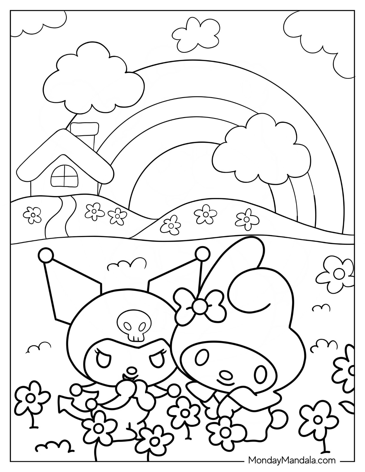 My melody coloring pages free pdf printables