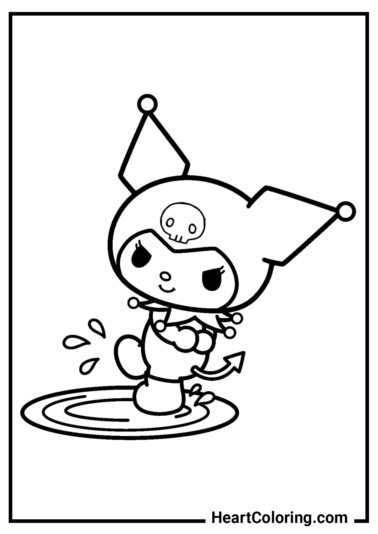 Kuromi free printable coloring pages onegai my melody