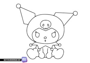 Kuromi coloring pages