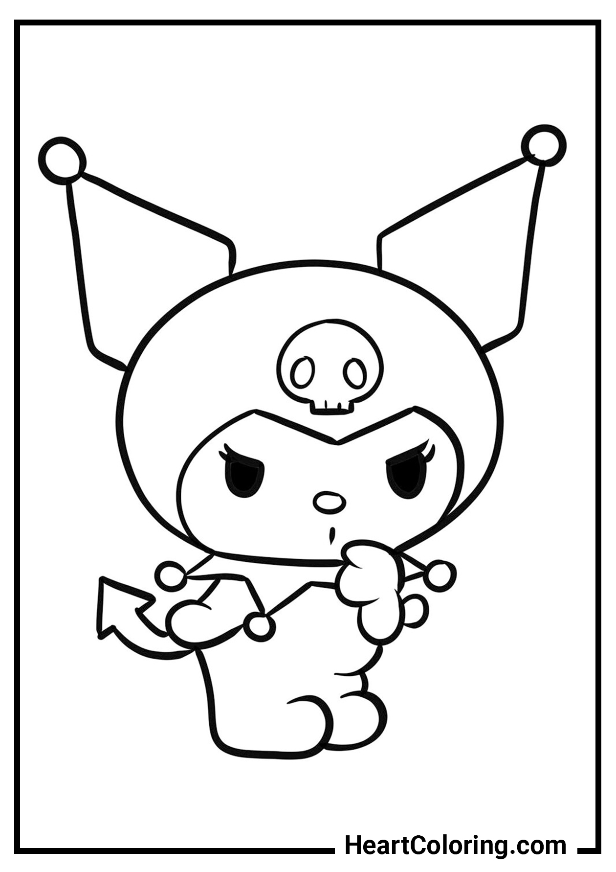 Kuromi free printable coloring pages onegai my melody