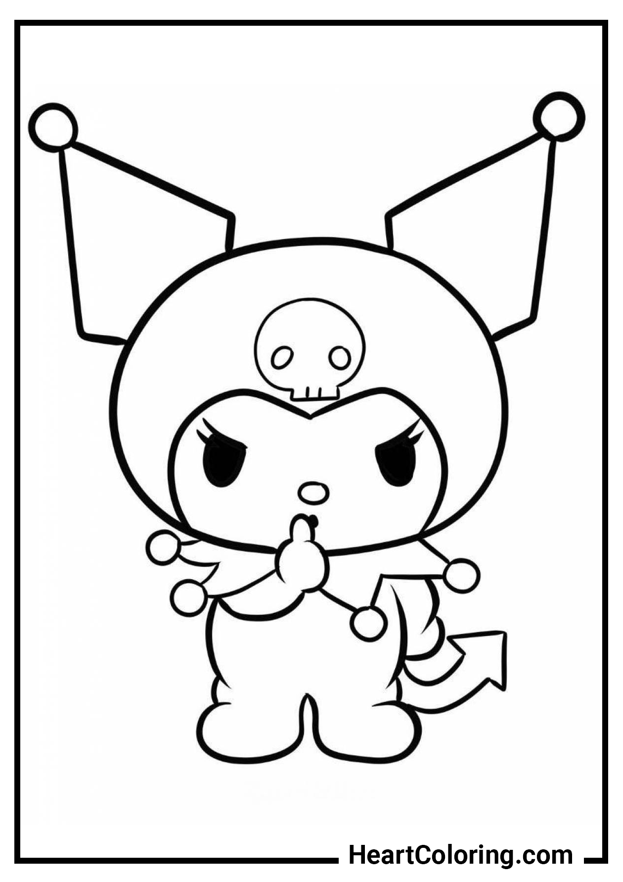 Kuromi free printable coloring pages onegai my melody