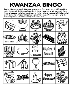 Kwanzaa free coloring pages