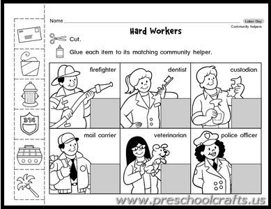 Labor day worksheets for kids labor day crafts kindergarten worksheets worksheets for kids