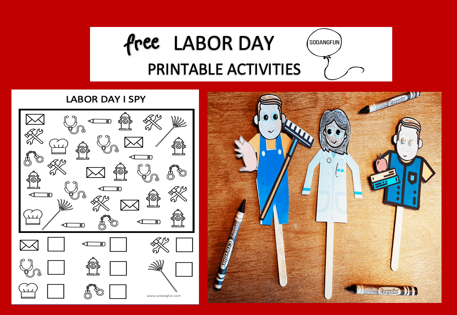 Labor day printable activities for kids