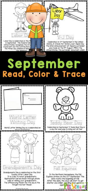 September coloring pages free homeschool deals