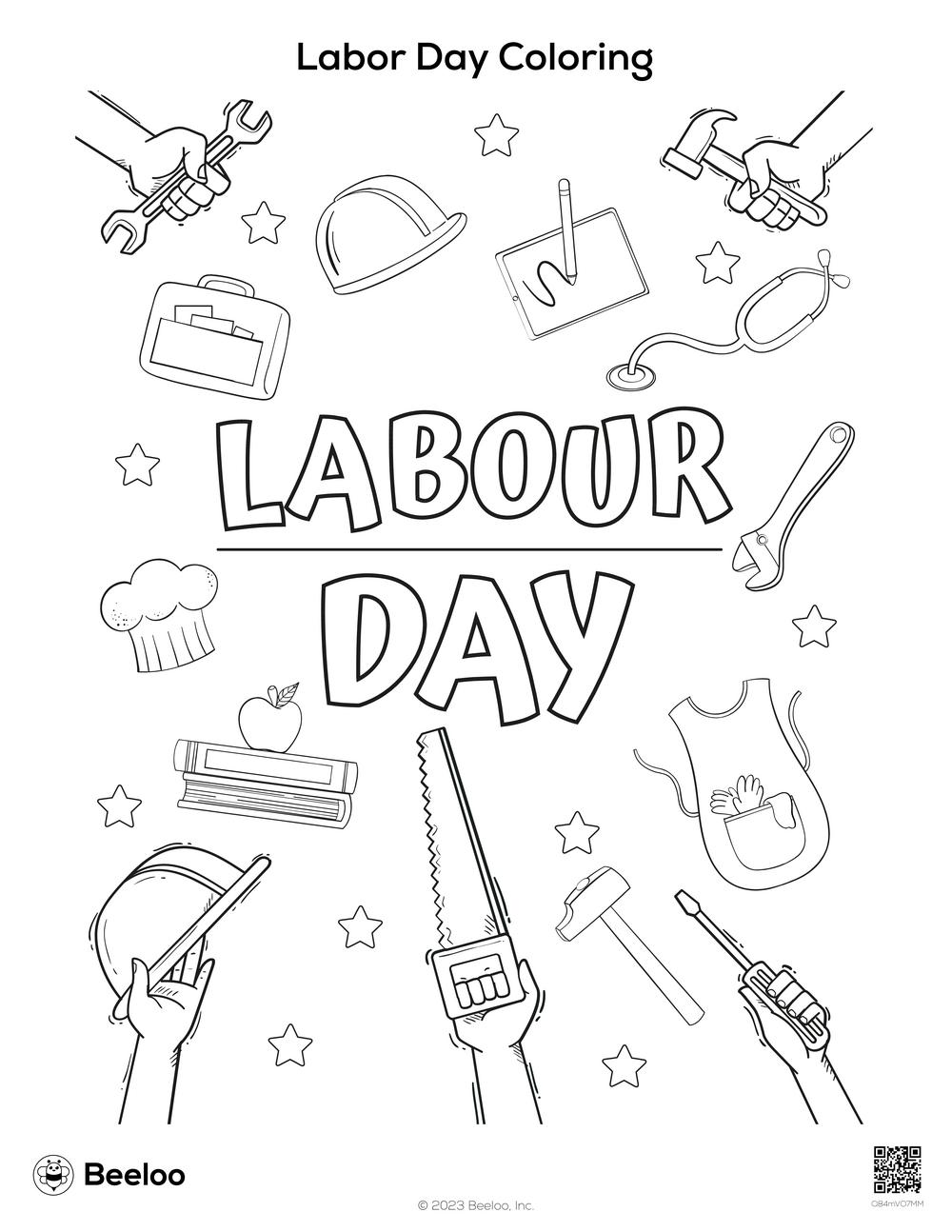 Labor day coloring â printable crafts and activities for kids