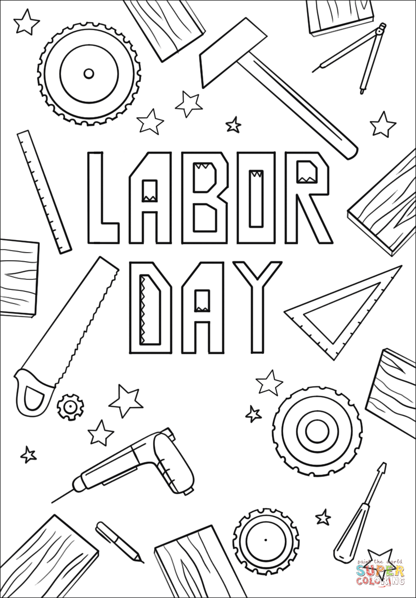 Labor day coloring page free printable coloring pages