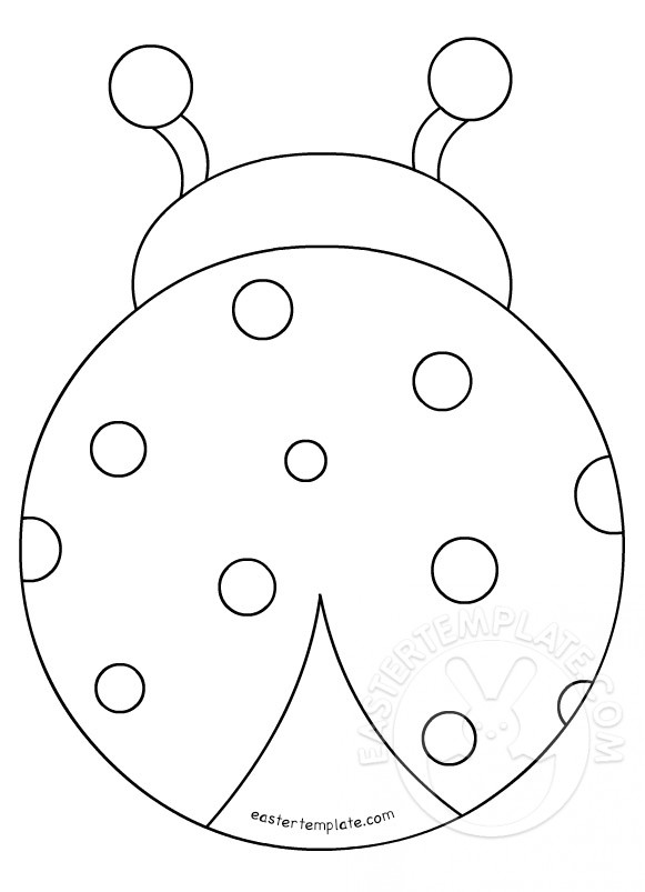 Ladybug template coloring page