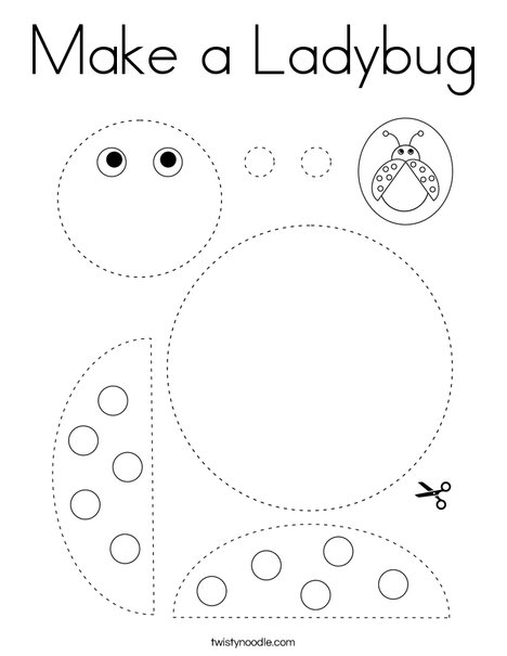 Make a ladybug coloring page