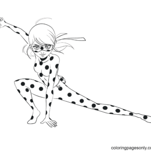 Ladybug and cat noir coloring pages printable for free download