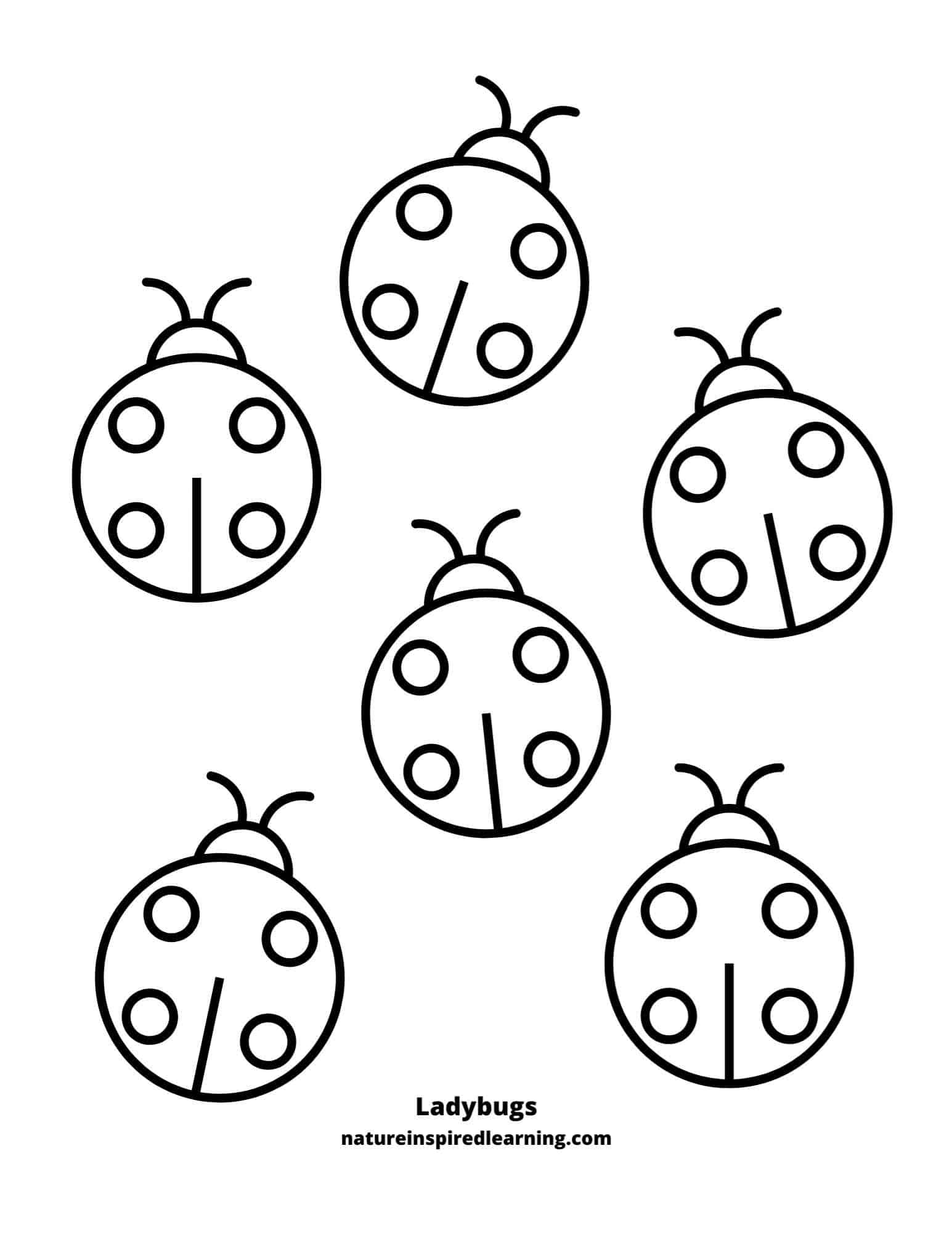 Ladybug coloring pages and printables for kids