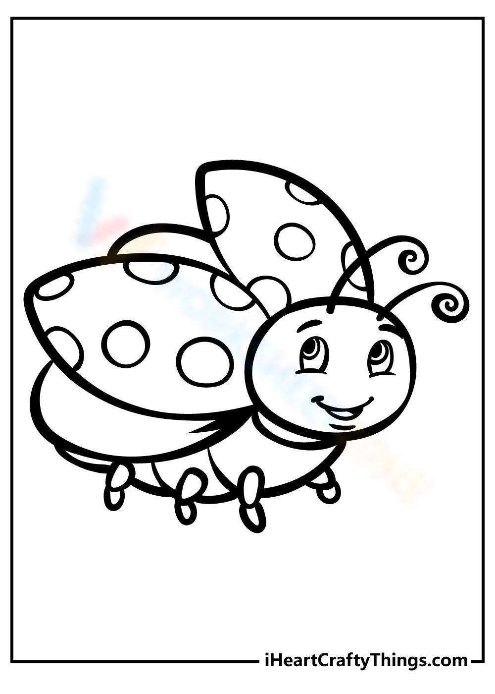 Ladybug flying worksheet