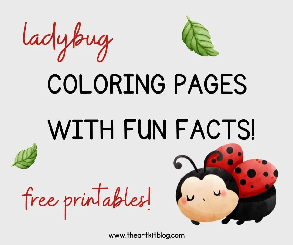 Free printable ladybug coloring pages â the art kit